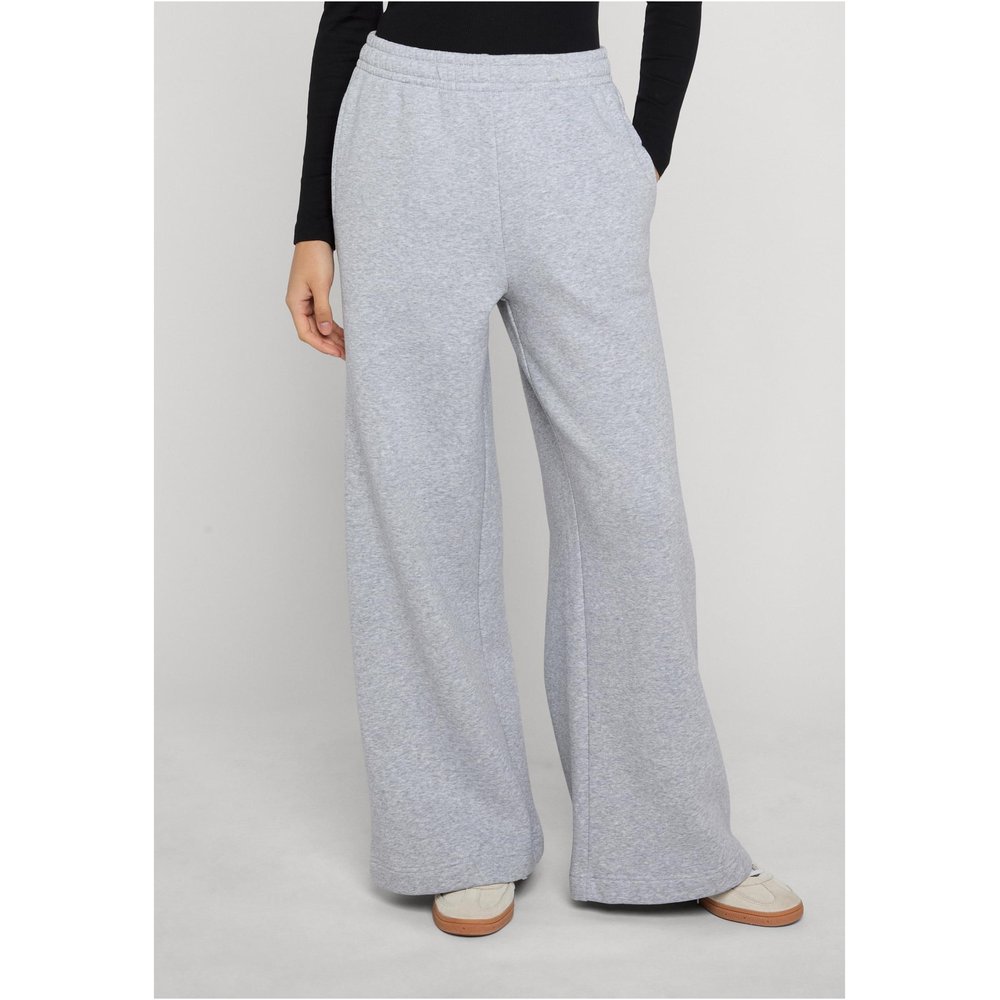 Urban Classics - Fluffy wideleg Dames joggingbroek - Grijs